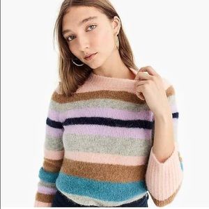 JCrew Stripe Alpaca Sweater